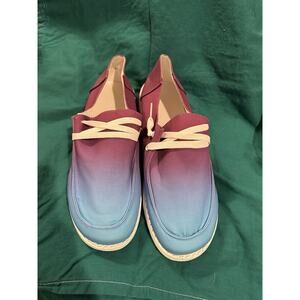 NWT Shein Slip On Low Top Gradient Print Sz 9 Purple Light Weight Canvas Women